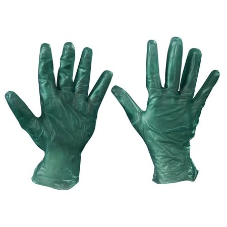 Bsc Preferred Disposable Gloves, 6.5 mil Palm, Vinyl, L, 100 PK, Green BUY03999690